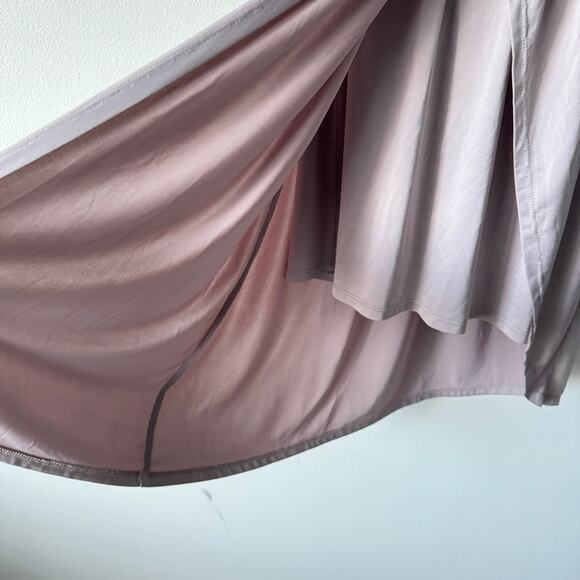 Lovers + Friends Dress Women Small Gray Asymmetric Faux Wrap Going Out Neutral - Picture 5 of 8